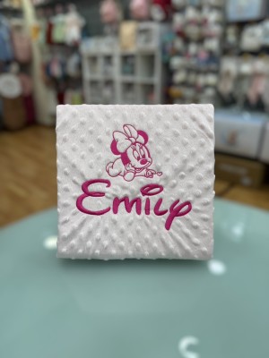 Stylish Baby Couleur Brodé Rose Nom + Dessin Fucsia 2