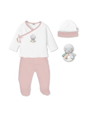 Set New Born Pulpo Don Cotton 4 pezzi rosa