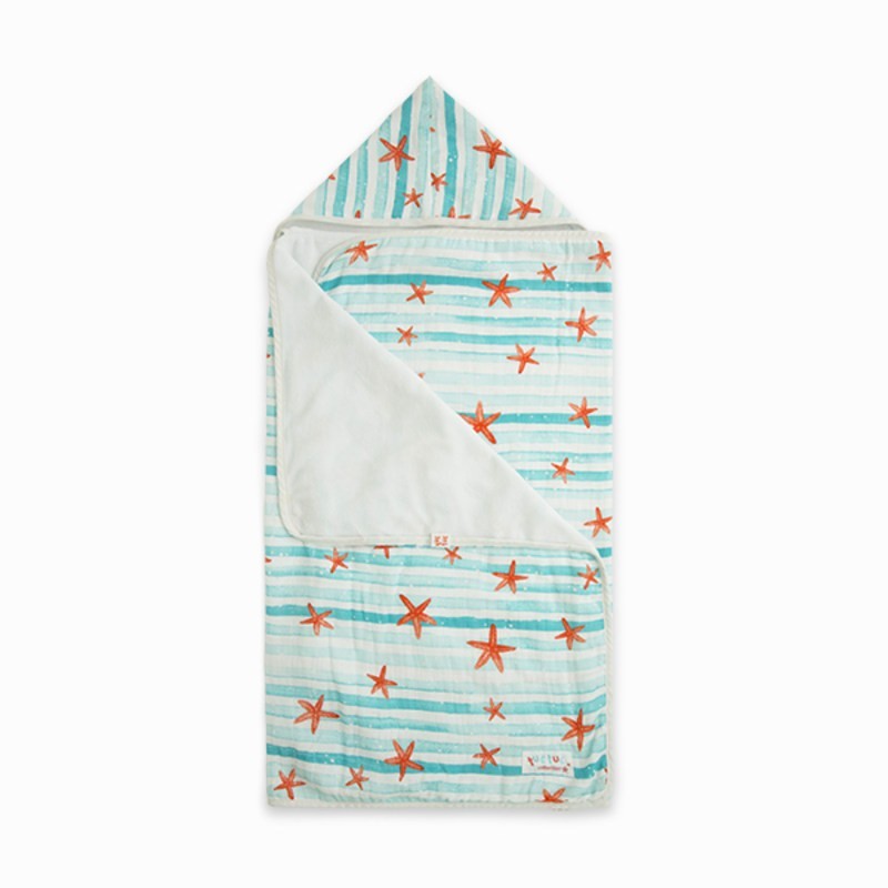 Serviette Bain Muselina Bamboo TUC TUC VERDE STARFISH