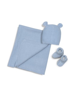 Set Toquilla+ Gorro + Patucos INTERBABY Azul