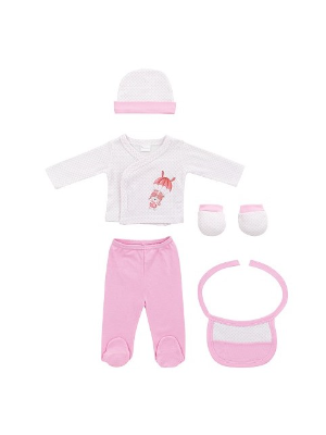 Set Regalo Bebé 5 Piezas INTERBABY Paracaídas ROSA