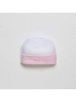 Set Regalo Bebé 4 Piezas Puntitos Gorro + Patucos + Manoplas + Babero INTERBABY ROSA 2