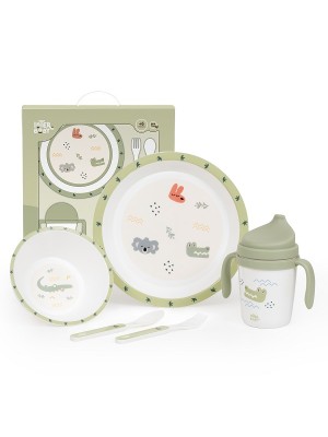 Set Mi Primera Vajilla 5pcs AUSTRALIA Verde Interbaby