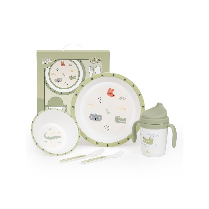 Set Mi Primera Vajilla 5pcs AUSTRALIA Verde Interbaby