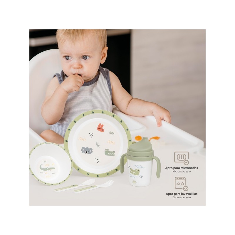 Set Mi Primera Vajilla 5pcs AUSTRALIA Verde Interbaby