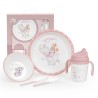 Set Mi Primera Vajilla 5pcs MUSIC Rosa Interbaby