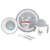 Set Mi Primera Vajilla 5pcs INDIO Interbaby Gris