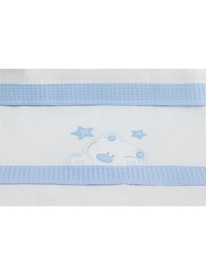 Juego de Sabanas Coche Bebé INTERBABY Gofre AZUL