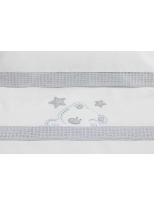 Juego de Sabanas Coche Bebé INTERBABY Gofre GRIS