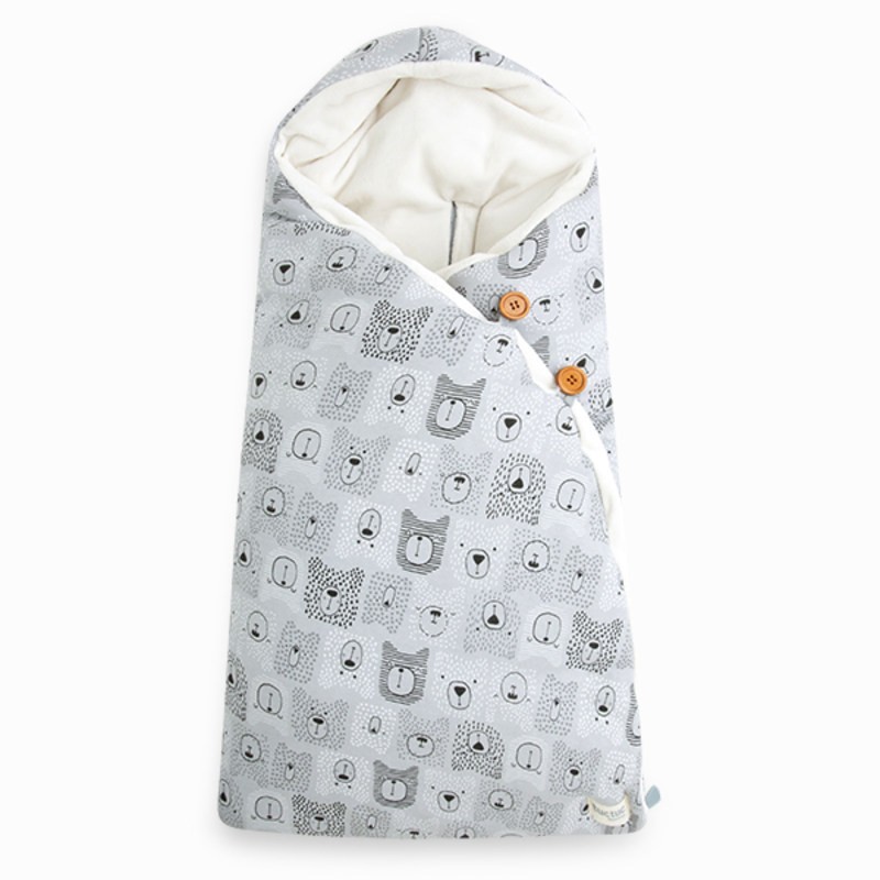 Saco Rullo Capucha pour bébé couche TUC TUC WEEKEEND BEAR GRIS