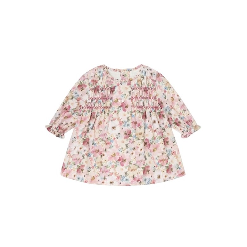 Robe de nid d'abeilles nouveau-né MAYORAL Mid Rose