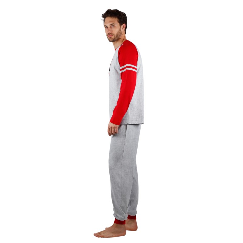 Pijama Hombre Invierno MICKEY Disney Rojo