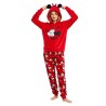 Pijama Mujer Invierno Minnie Mouse Disney Coralina Rojo