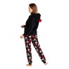 Pijama Invierno Mujer Minnie Mouse Disney Coralina Negro