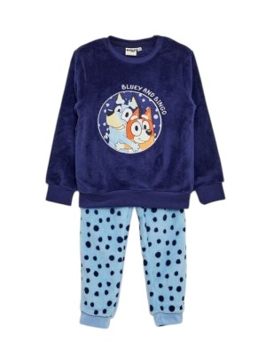 BLUEY Coralina Marinefarbener Winterpyjama für Jungen