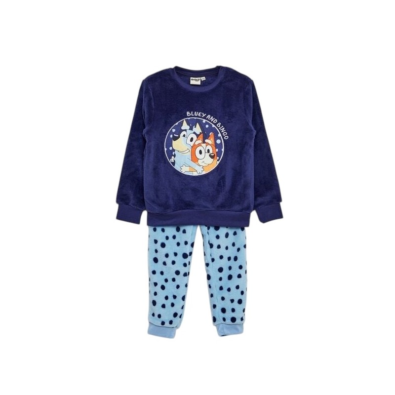 BLUEY Coralina Marinefarbener Winterpyjama für Jungen