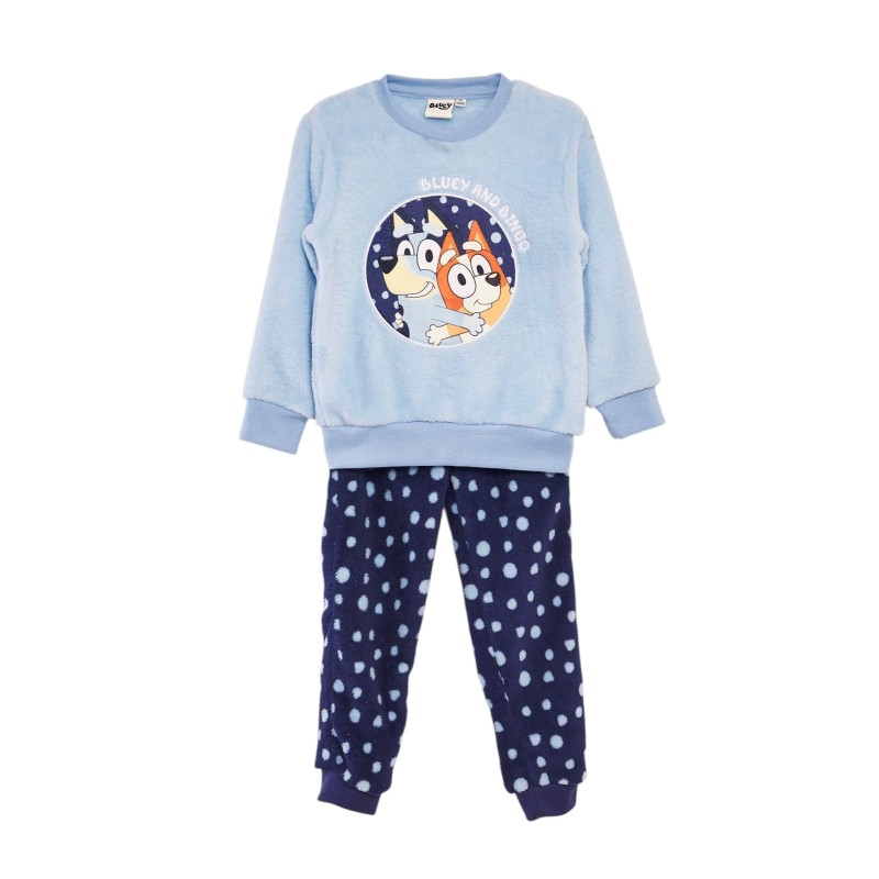 Kinder-Winterpyjama BLUEY Coralina Farbe Blau