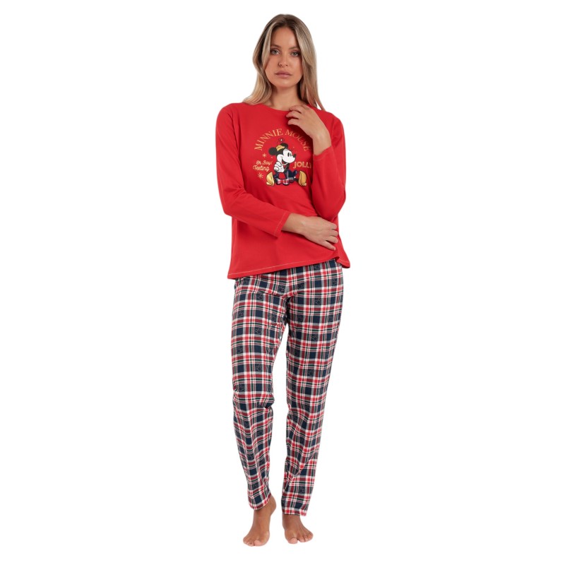 Pijama Mujer Invierno Minnie Mouse Disney Navidad