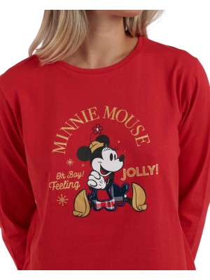 Damen-Winter-Minnie-Maus-Disney-Weihnachtspyjama 2