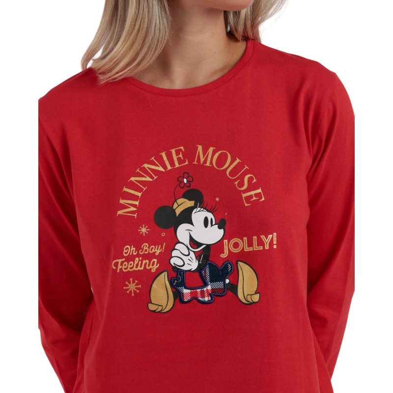 Pijama Mujer Invierno Minnie Mouse Disney Navidad