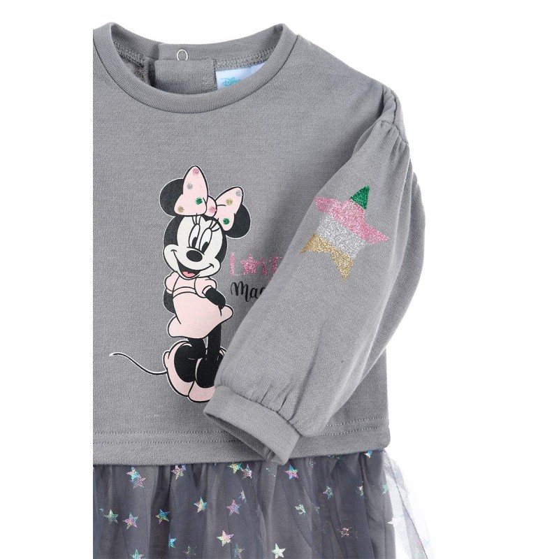 Vestido Niña Minnie Mouse Disney Color Gris