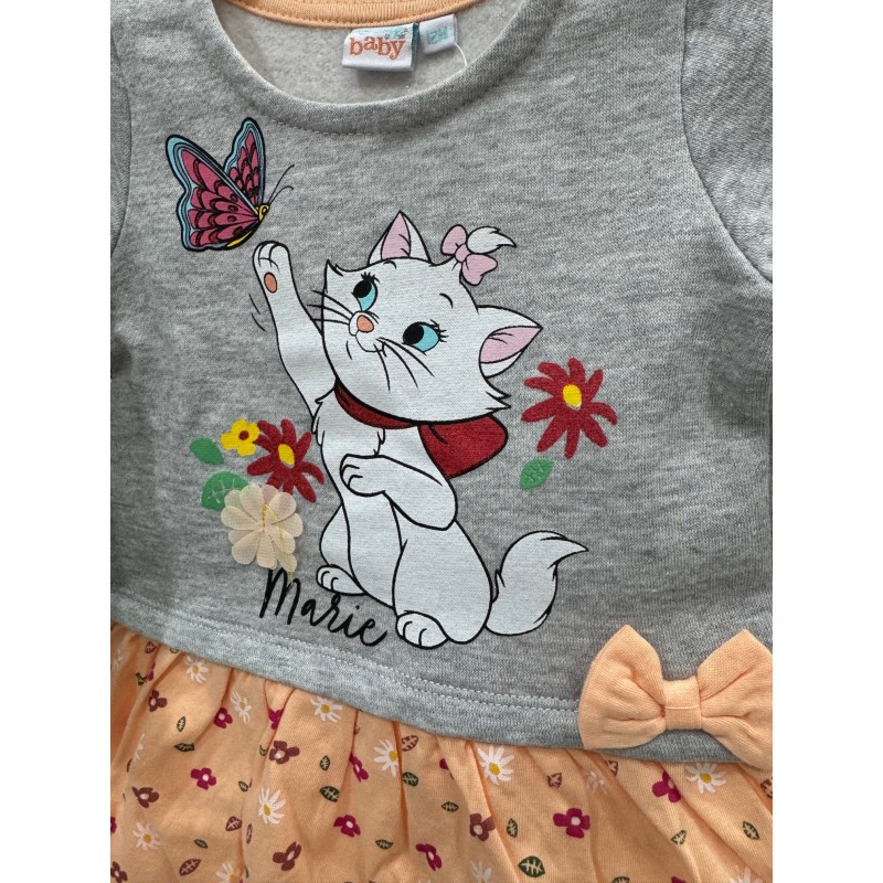 Vestido Niña Bebé Aristogatos Disney Color Gris