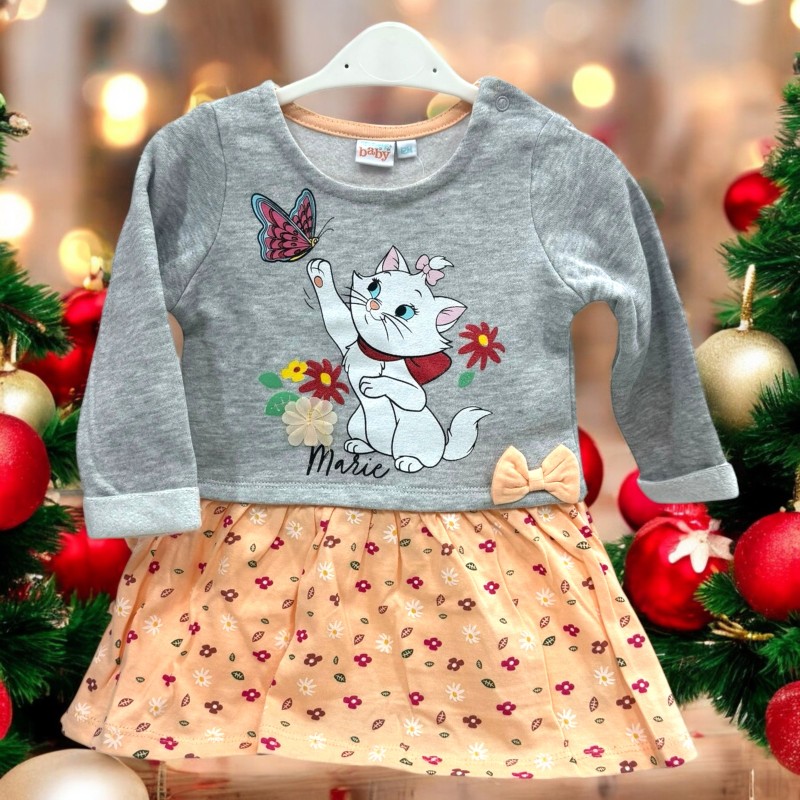 Disney Aristocats Baby-Mädchenkleid Grau