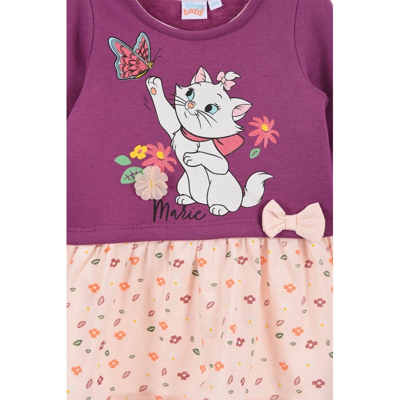 Vestido Niña Bebé Aristogatos Disney Color Morado