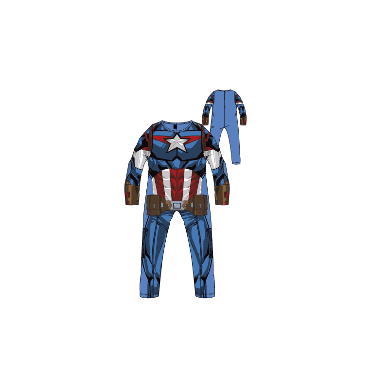 Pijama Mono Invierno Traje CAPITAN AMERICA