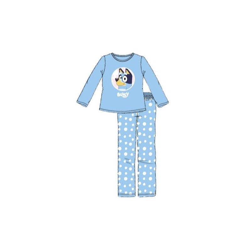 Pijama Niña Invierno Coralina Azul BLUEY