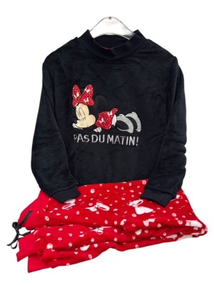 Pijama Donna Inverno Coralina Minnie Mouse DISNEY Nero