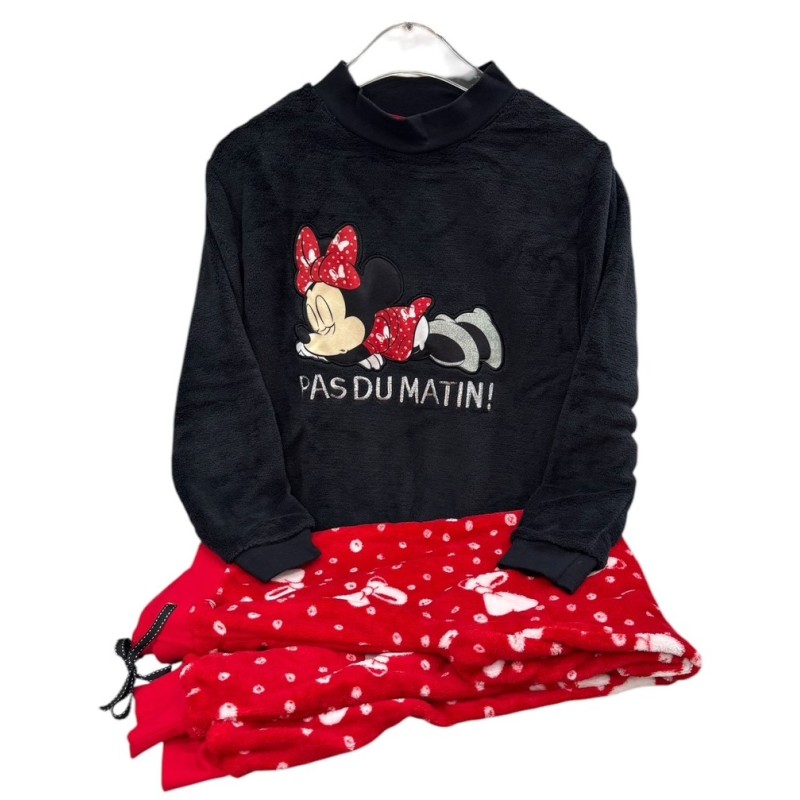 Pijama Donna Inverno Coralina Minnie Mouse DISNEY Nero