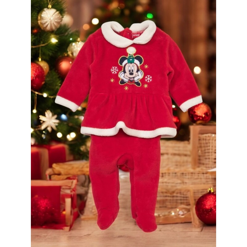 Pelele Niña Bebé Minnie Mouse Disney Color Rojo