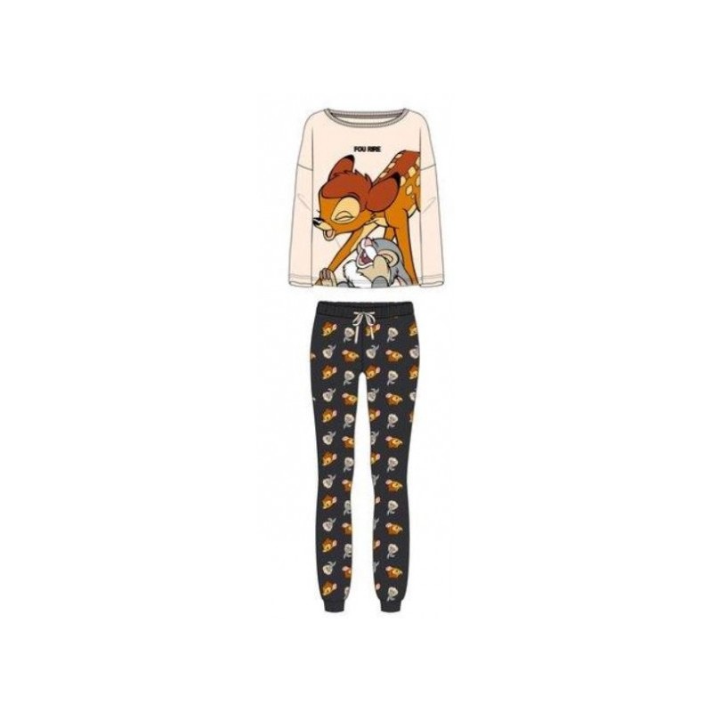 Pijama Mujer Disney Bambi Color Beige