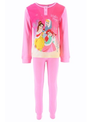 Pijama Niña Invierno Princesas DISNEY Color Rosa