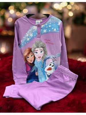 Pijama Girl Winter Cotton FROZEN Morado