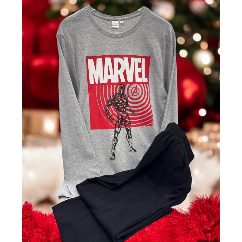 Pijama Hombre Invierno de Algodón Fino MARVEL