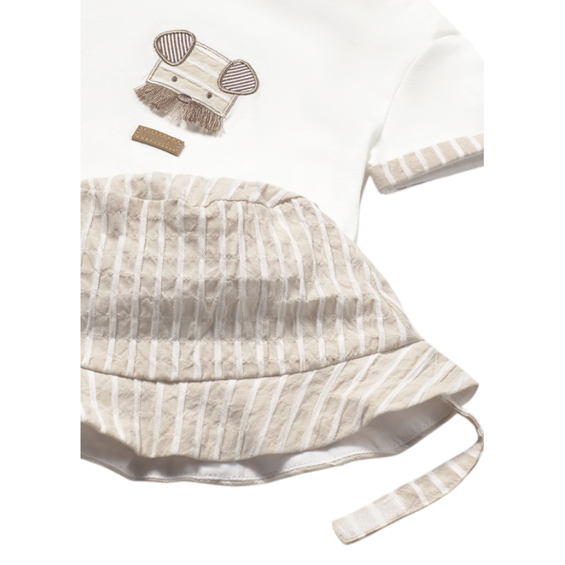 Conjunto Pantalón, Camiseta y Gorro Bebé Mayoral Color Raíz