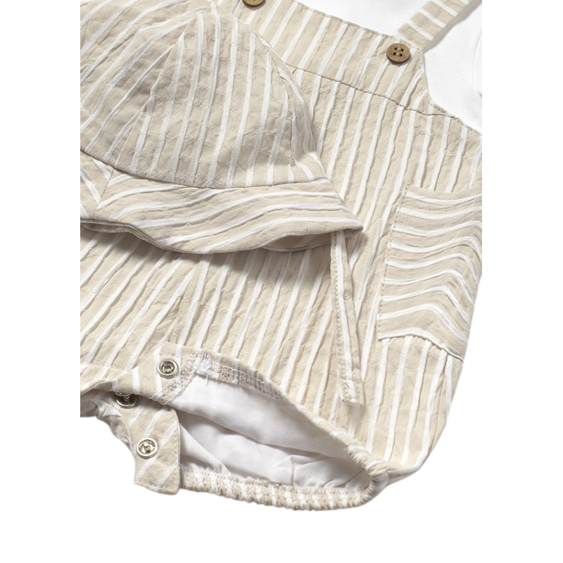 Pelele Corto y Gorro Recién Nacido Mayoral Color Raíz