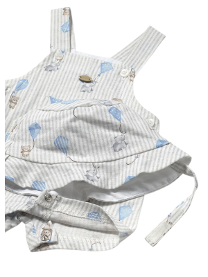 Conjunto Peto Corto y Gorro Bebé MAYORAL Color Cielo 2