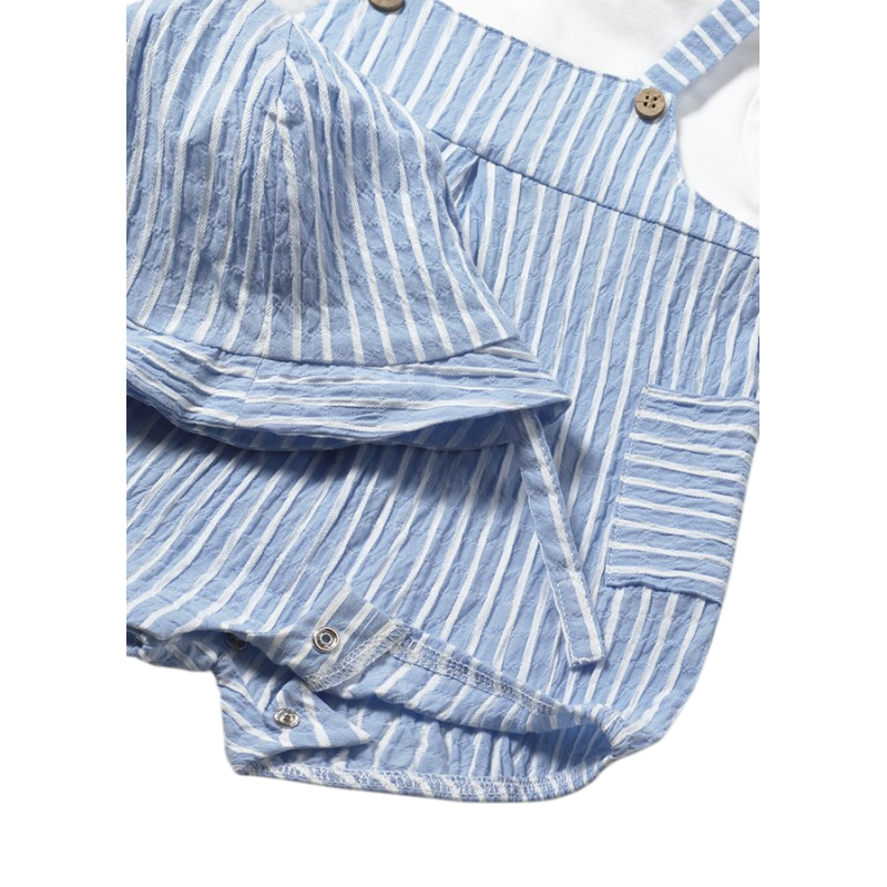 Pelele Corto y Gorro Recién Nacido Mayoral Color Celeste