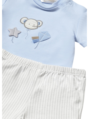 Conjunto 4 piezas pantalón corto recién nacido MAYORAL Cielo 2