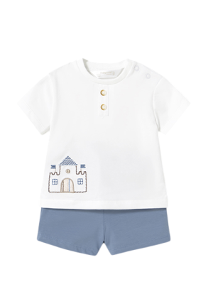 Conjunto 4 piezas pantalón corto recién nacido MAYORAL 2