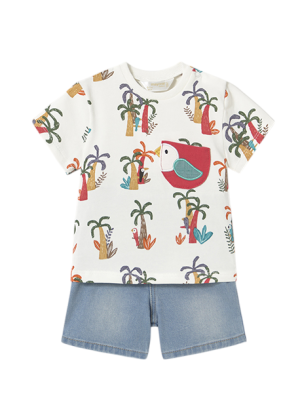 Set pantalon et t-shirt bébé MAYORAL Imprimée