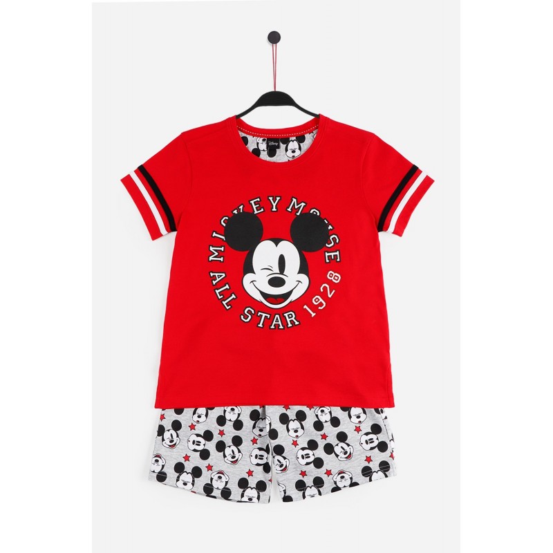 Summer Pijama for Children DISNEY Mickey Mouse Color ROJO