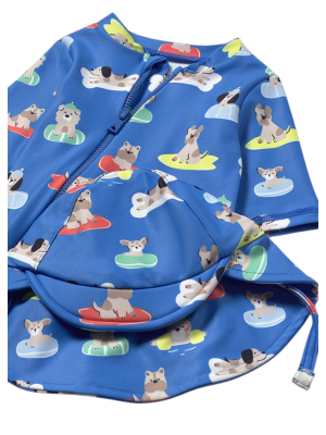 Pelele baño con gorro protección solar recién nacido MAYORAL 2