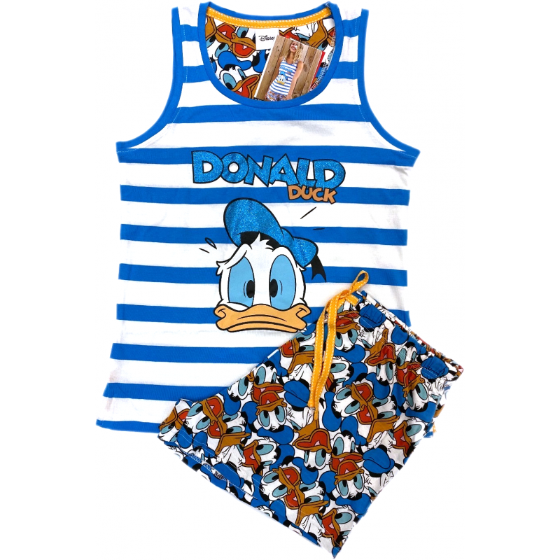 Pajamas de verão para meninas DISNEY Pato Donald cor azul