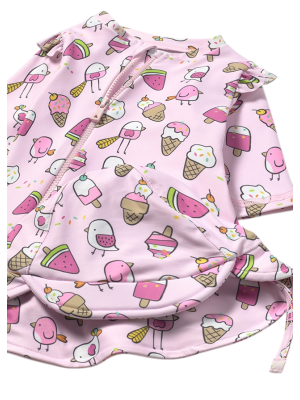 Pelele baño y gorro protección solar recién nacido MAYORAL Pétalo 2