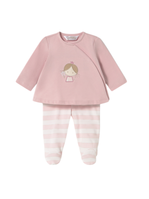 Set manches longues estampillé Bebé Mayoral Rosa Baby