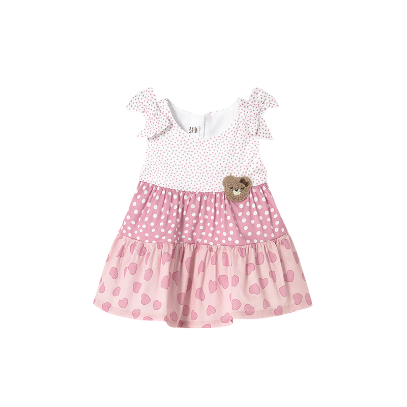 Vestido combinado volantes Bebé MAYORAL Rosa Baby